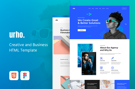 Urho Creative Studio HTML Template, a HTML Template by artbart