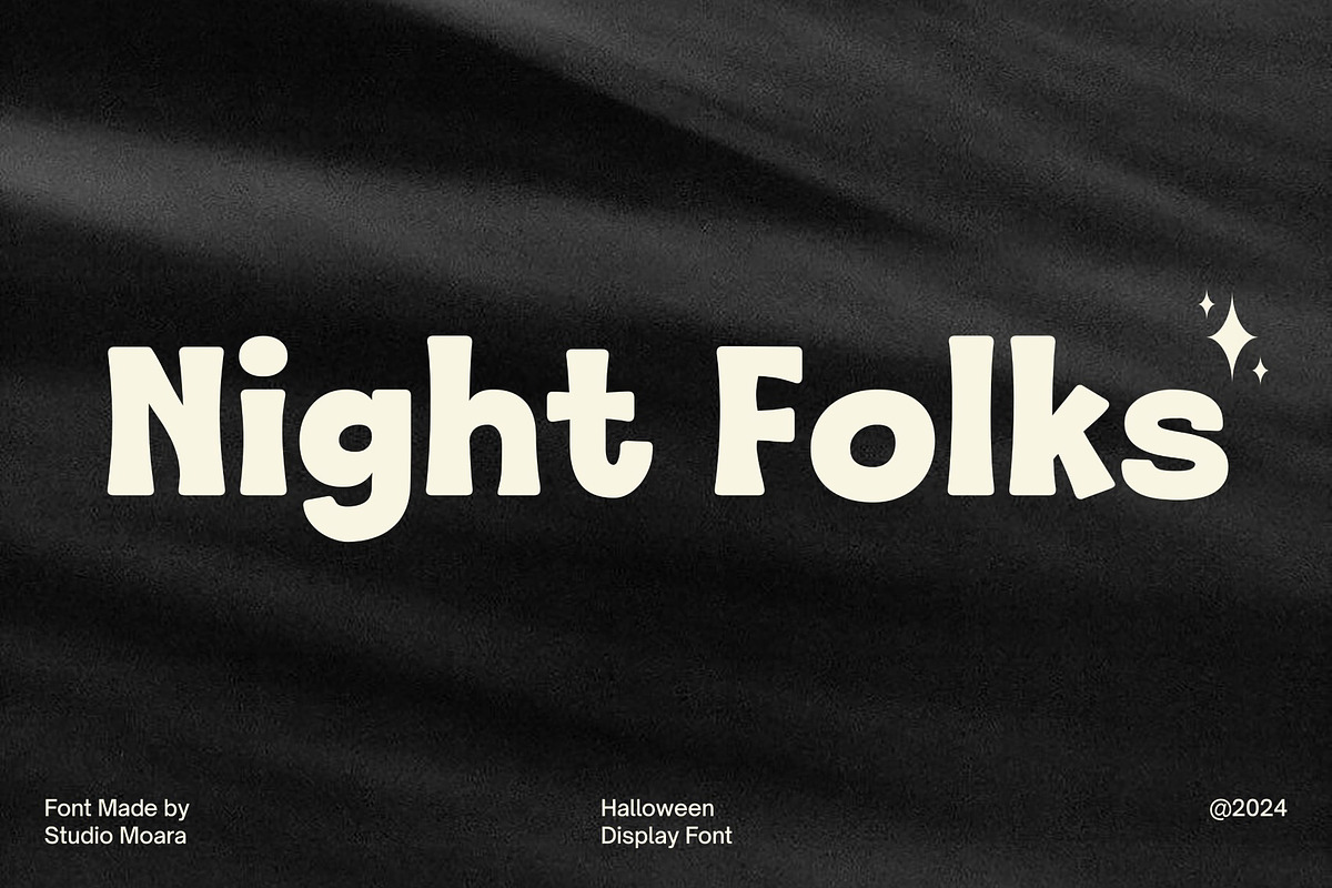 Night Folks - Halloween Display Font, a Font by Studio Moara (Photo 1 of 8)
