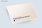 Tablet Dimensions Mockup, a Product Mockup by KL-Webmedia (Thumbnail 7 of 16)