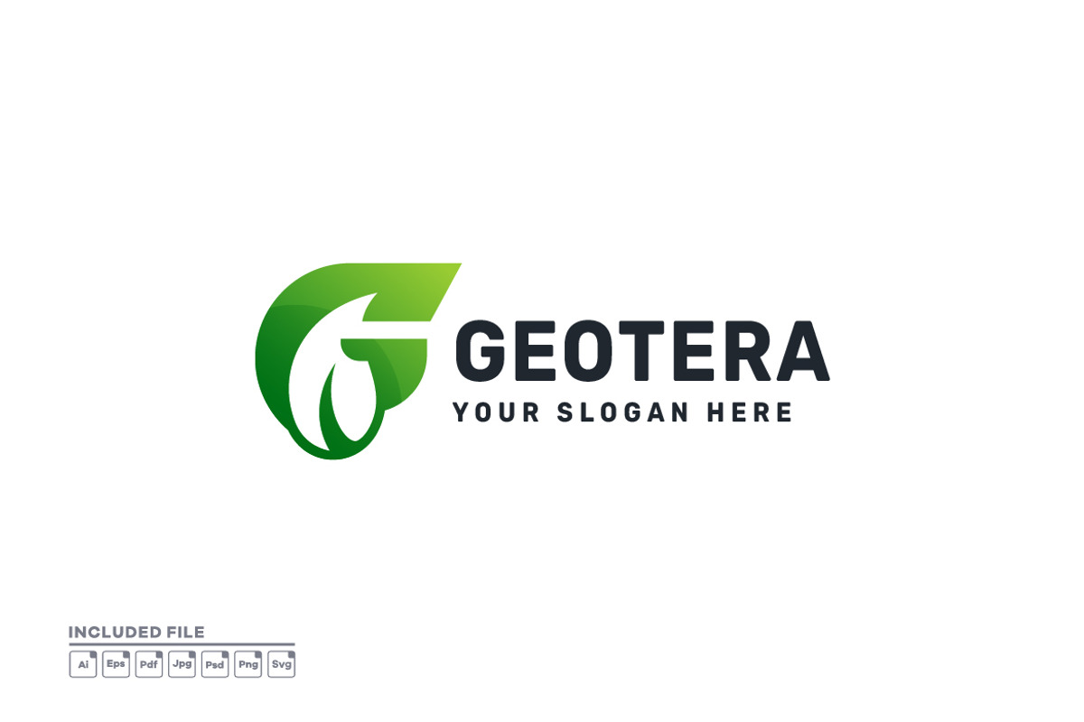 Letter G with Leaf Vector Logo, a Branding & Logo Template by yuanesei