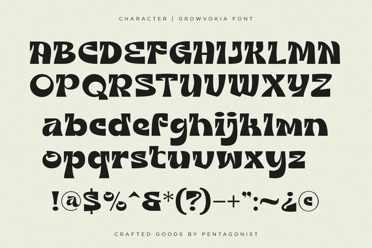 GROWVOKIA | Groovy Display, a Serif Font by Pentagonistudio (Photo 8 of 10)