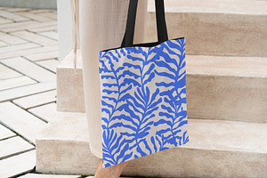 Blue Matisse Leaves