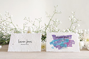 Watercolor Business Card  Template, a Business Card Template by Design Dock (Thumbnail 2 of 3)