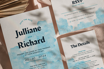Watercolor Invitation Canva Template