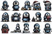 Christmas Ice Blue Penguin Clipart, an Illustration by Libby Wishes (Thumbnail 6 of 7)