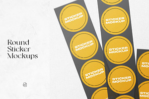 Round Sticker Mockups