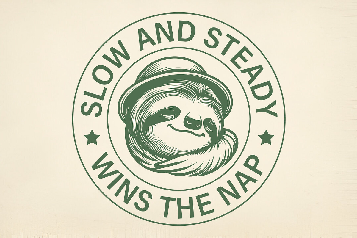 Funny Sloth Quote Chill Design, an Illustration by Pixels.Craft (Photo 1 of 7)