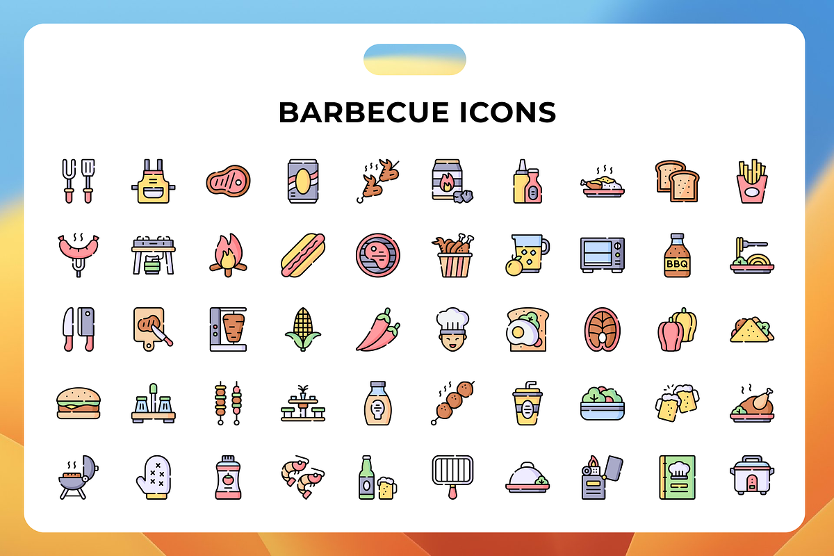 Barbecue Icons, a Duotone Icon by Wencory (Photo 1 of 3)