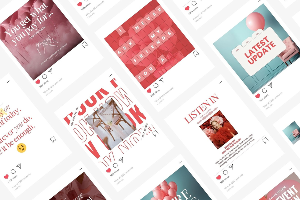 Event Planner Instagram Templates, a Social Media Template by InkBlue Templates (Photo 3 of 10)