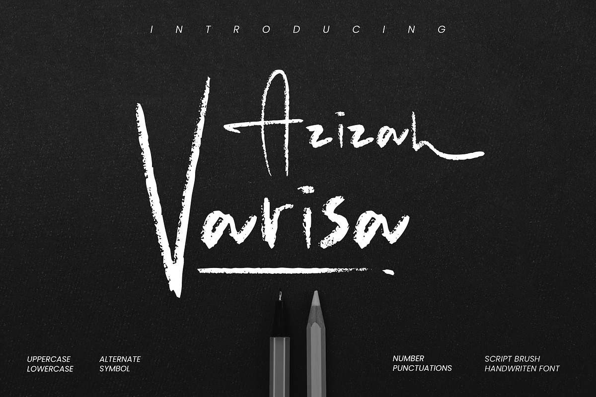 Azizah Varisa Script Handwritten Bru, a Handwritten Font by Samtiv Studio (Photo 1 of 6)