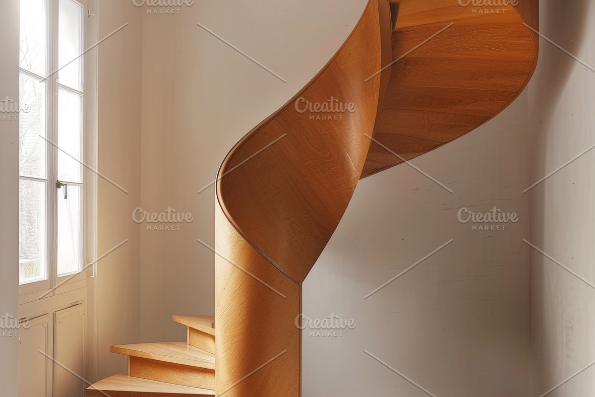 69 Spiral wooden staircases, an Architecture Photo by Handmadefont (Photo 20 of 73)
