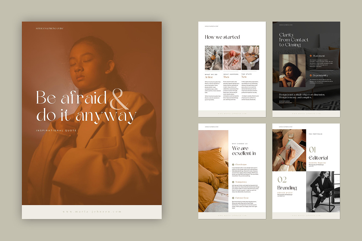 Services and Pricing Guide CANVA, a Brochure Template by Imagination Area (Photo 4 of 9)
