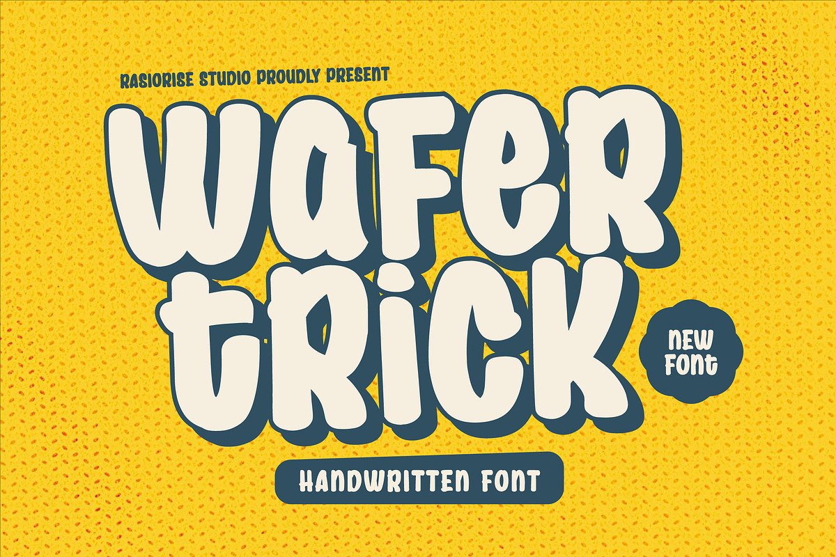 Wafer Trick a Handwritten Font, a Handwritten Font by Rasiorise Studio (Photo 1 of 12)