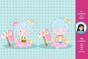 Valentine day kawaii cliparts, an Illustration by Cute Little Workshop (Thumbnail 4 of 6)