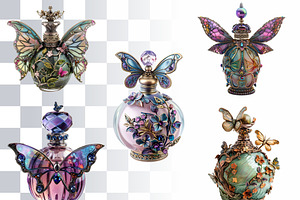 Fairycore Perfume Bottles 10 PNGs