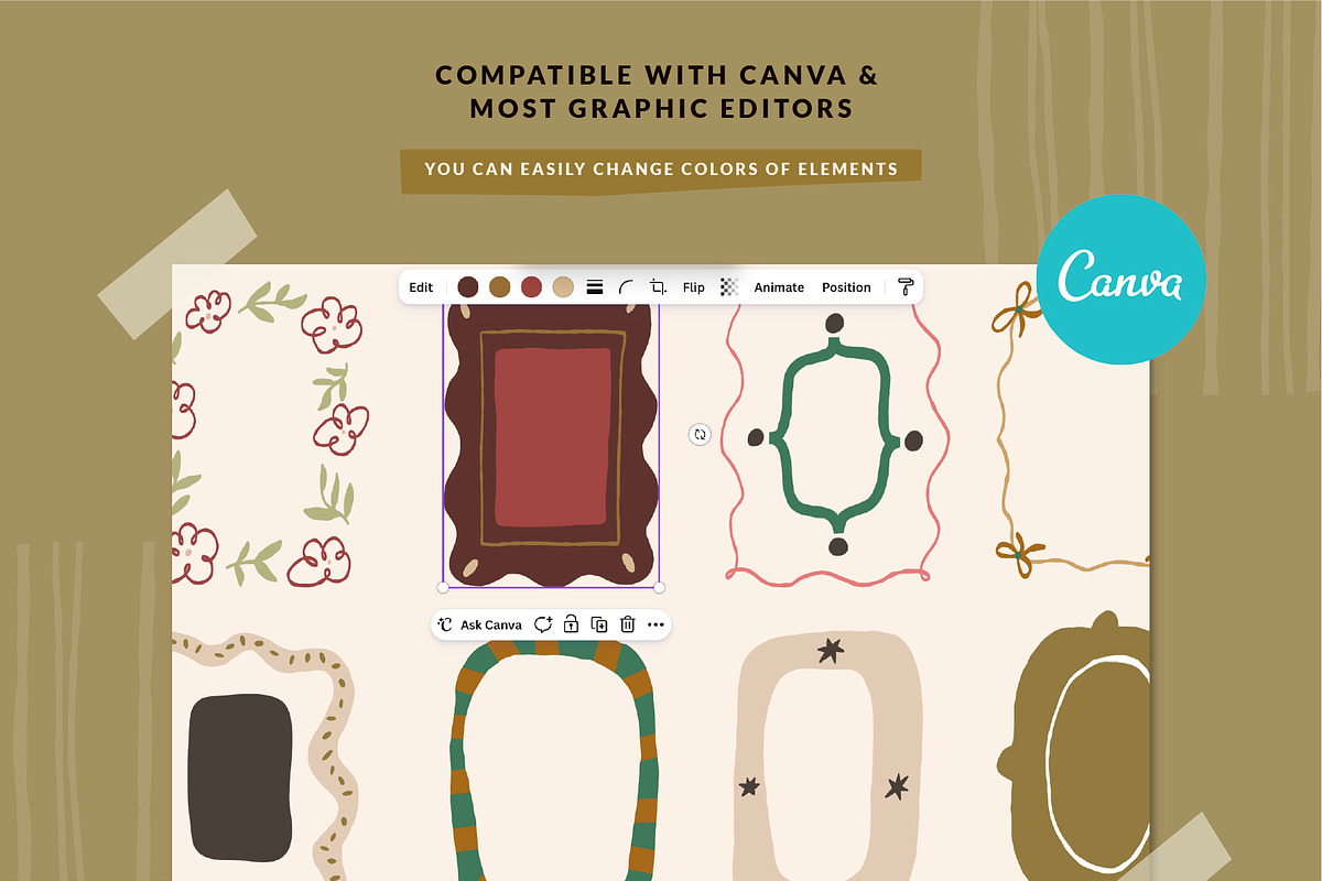 170+ Whimsical Frames & Bows, a Decorative Illustration by Olia (Photo 15 of 20)