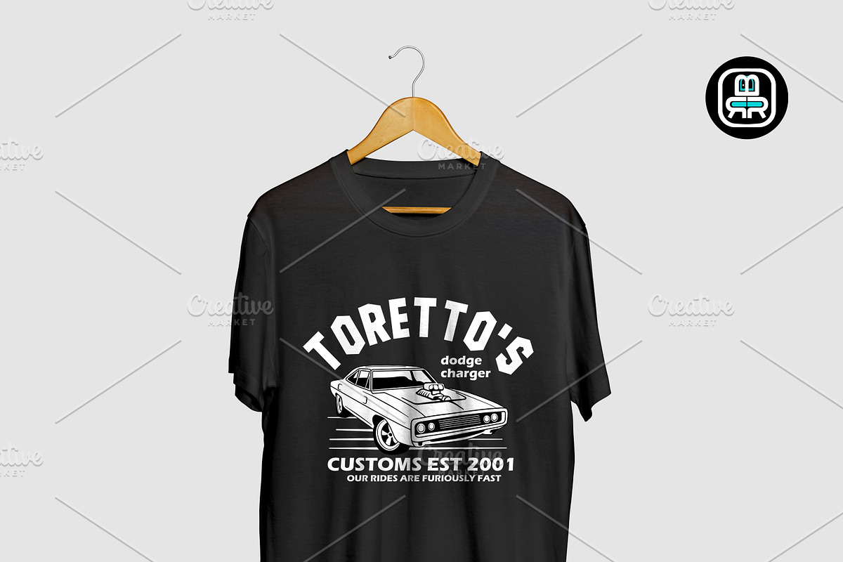 t-shirt design classic car toretto, a Pattern Graphic by borera studio (Photo 2 of 3)