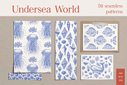 Undersea world seamless patterns, a Pattern Graphic by Anatartan Design (Thumbnail 1 of 7)