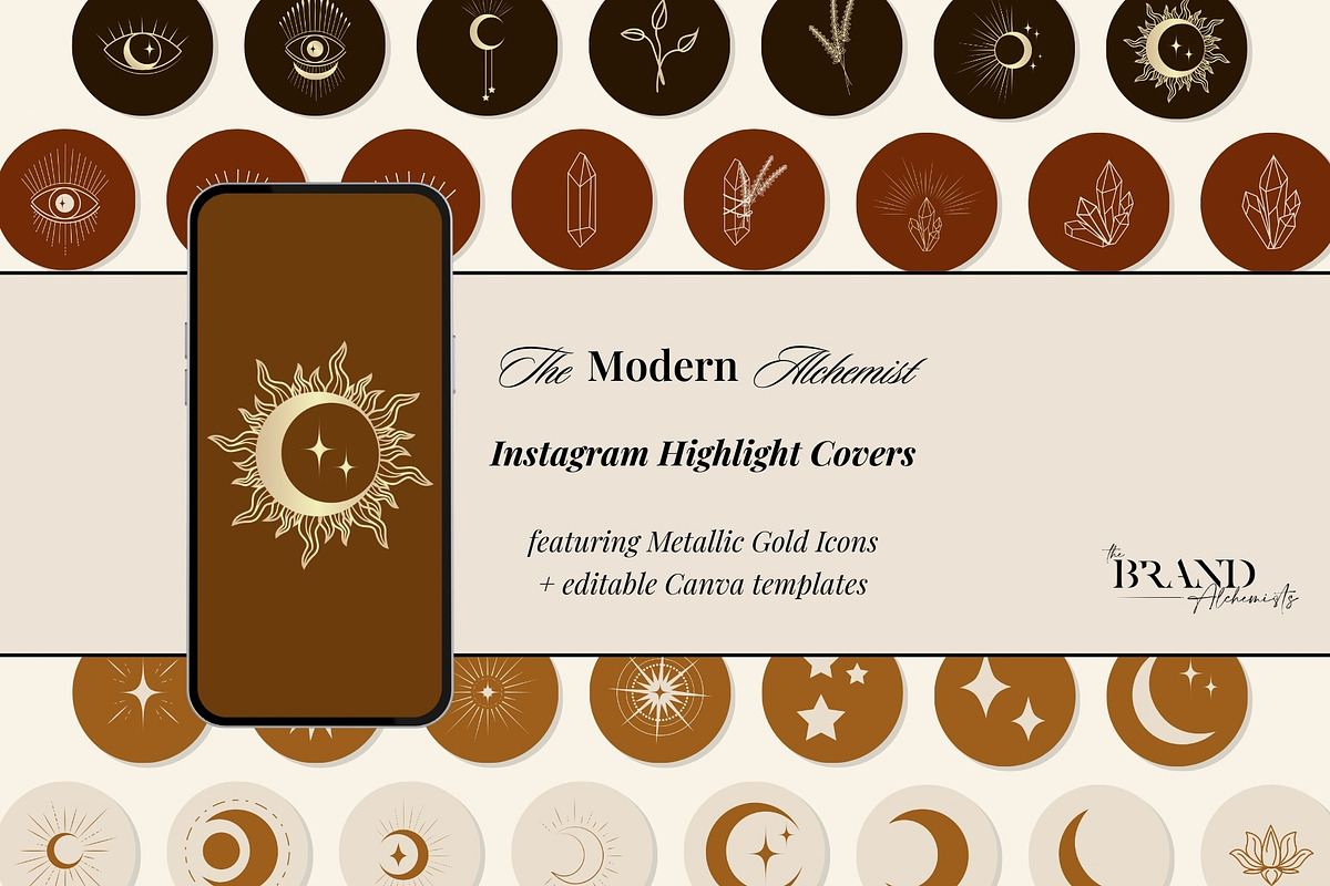 Modern Alchemist Highlight Covers, a Social Media Template by The Brand Alchemists (Photo 1 of 9)