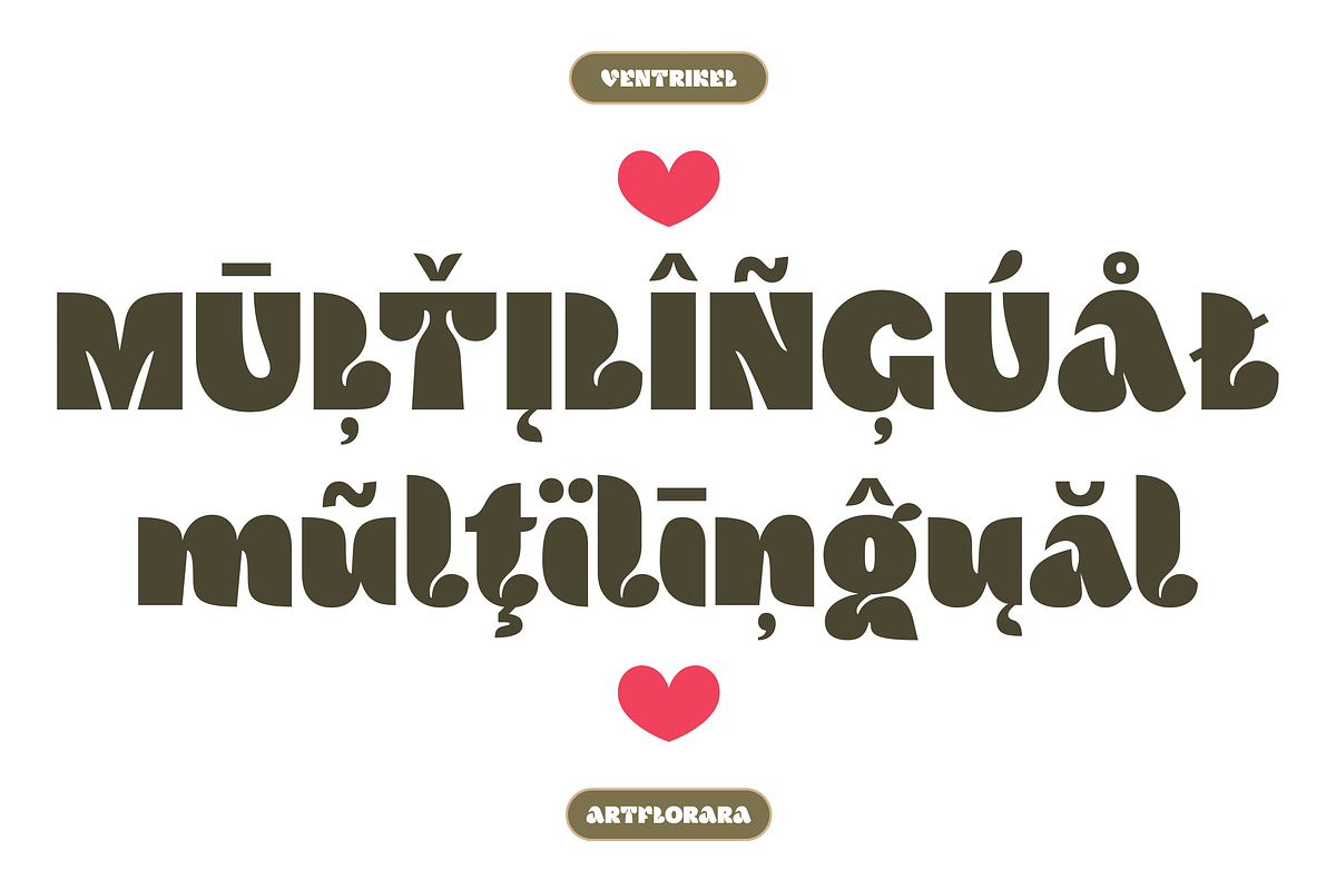 VENTRIKEL - ExtraBold Display Font, a Sans Serif Font by Artflorara (Photo 15 of 19)