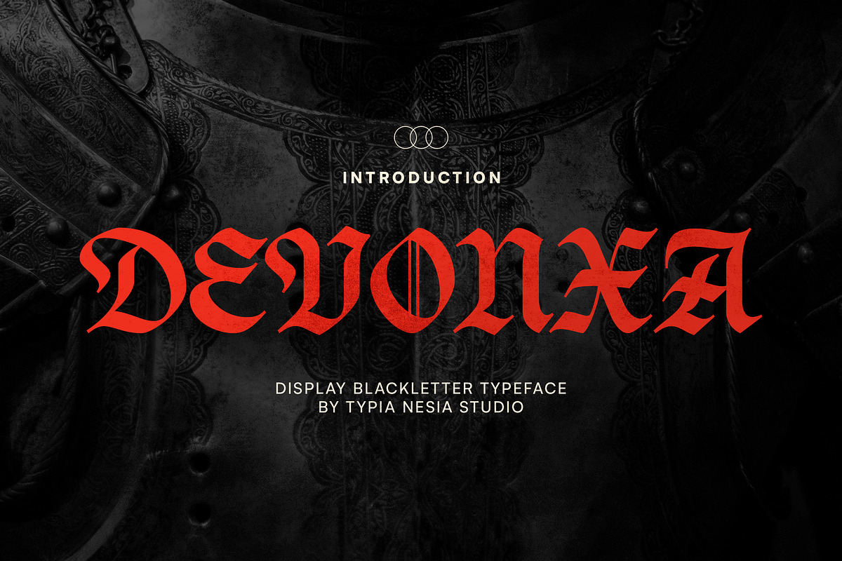 Devonxa - Modern Blackletter Font, a Blackletter Font by Typia Nesia (Photo 1 of 12)