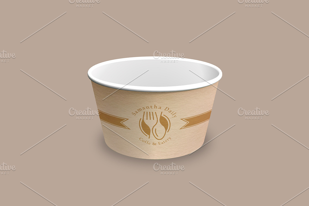 Paper Bowl Mockup, a Packaging Mockup by Mock 9 (Photo 2 of 3)