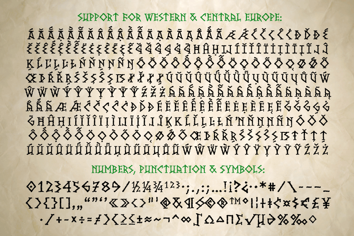 Stonehenge - runic middle earth font preview 4