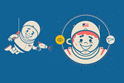 Retro Astronaut, an Illustration by Ryder Doty (Thumbnail 1 of 3)