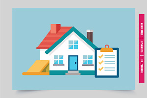 House red roof with checklist, an Illustration by Tanuart