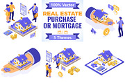 Sale Purchase Mortgage Real Estate, a Finance Illustration by TAlex (Thumbnail 1 of 6)