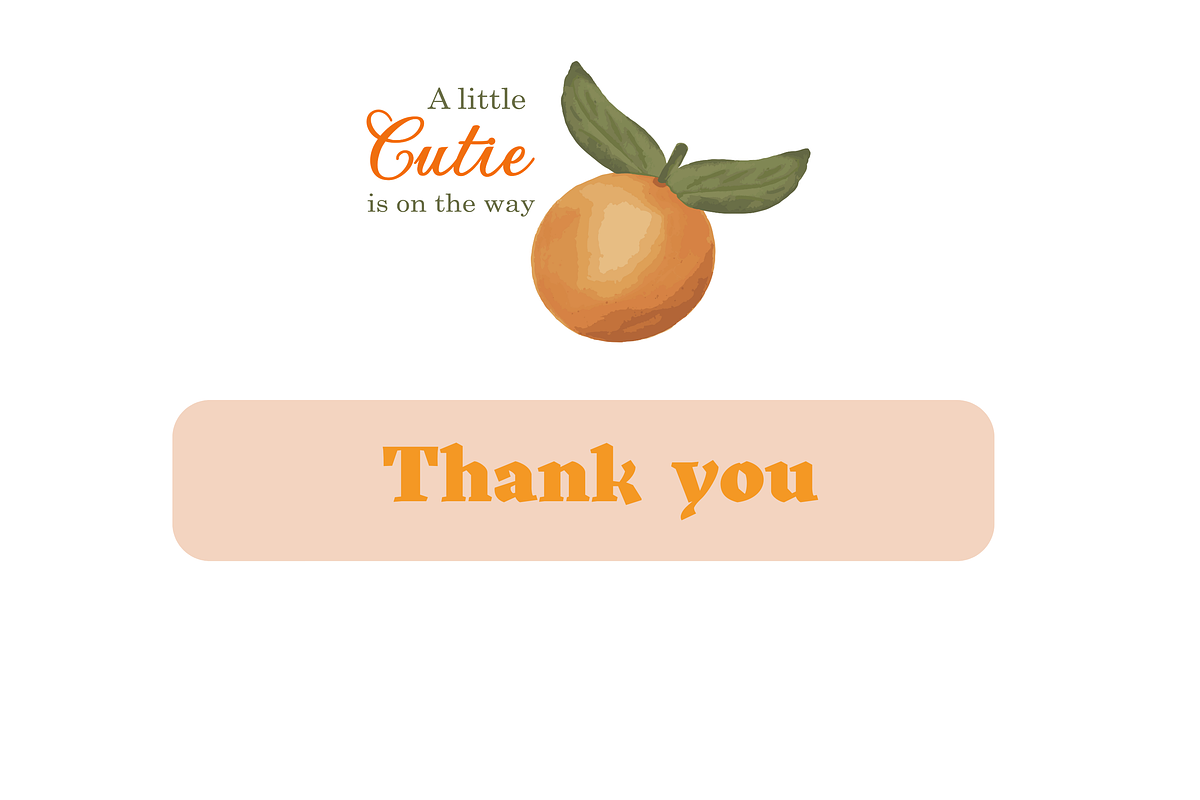 Citrus Orange Baby Shower Party Set, an Invitation Template by Patterndigitpics (Photo 6 of 6)