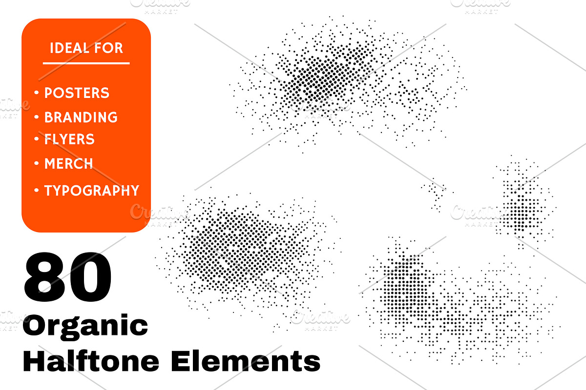 80 Organic Halftone Shapes Bundle, a Texture Graphic by sivVector (Photo 1 of 3)