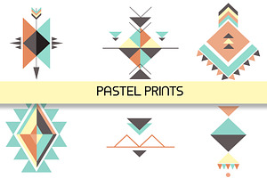 Pastel Aztec Patterns And Prints