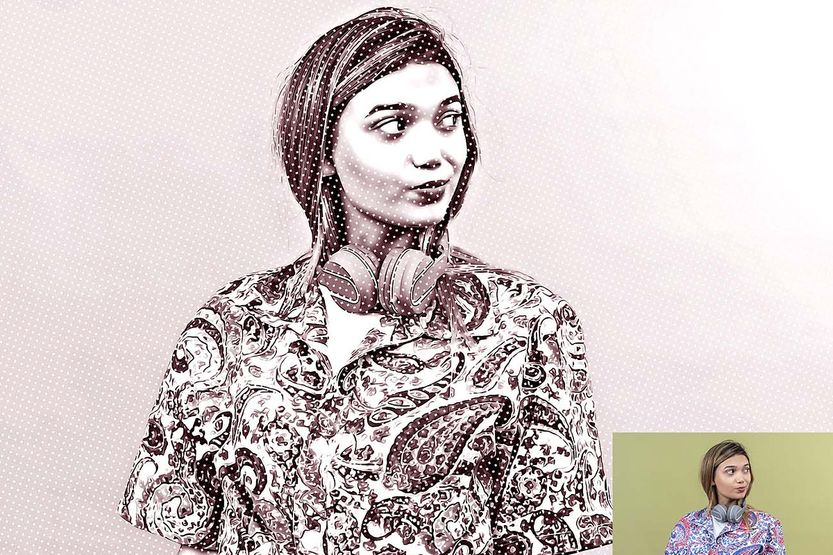Smooth Halftone Effect Ps Action, a Brushes & More by Studio Retouch (Photo 7 of 14)