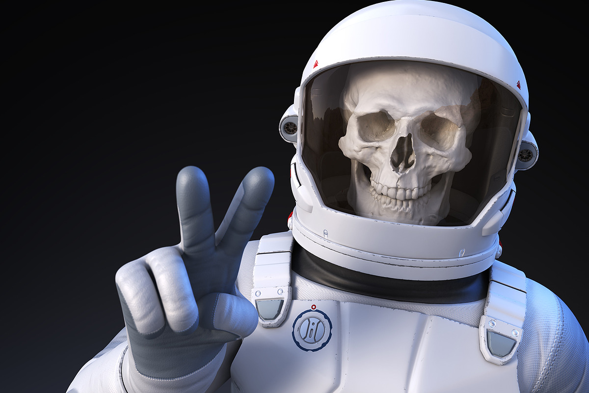 Spaceman in outer space, a Technology Illustration by iLexx (Photo 2 of 3)