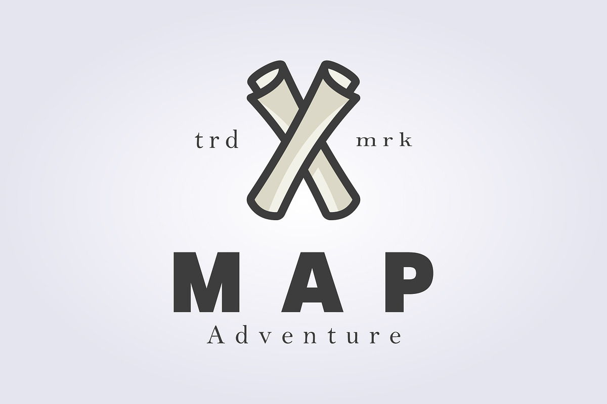 paper roll map logo template design,, a Branding & Logo Template by Lodzrov