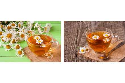 Herbal tea with fresh chamomile, a Food & Drink Photo by NataPhoto