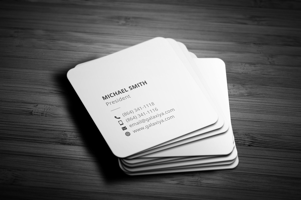 Minimal Square Business Cards, a Business Card Template by Galaxiya (Photo 5 of 13)