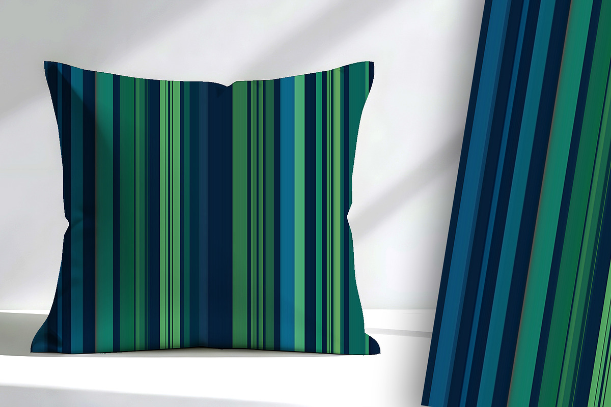 Green and Blue Stripe Seamless, a Pattern Graphic by Sharon Schwalbe (Photo 2 of 5)