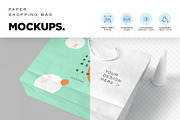 4 Paper Shopping Bag Mockups, a Packaging Mockup by megostudi0 (Thumbnail 6 of 6)