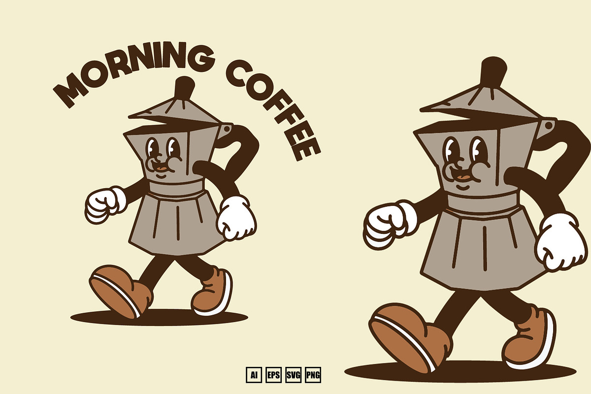 Mascot Morning Coffee, an Illustration by kalehstudio