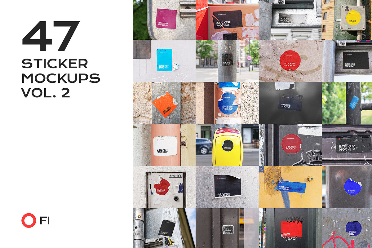 47 sticker mockup bundle vol 2, a Product Mockup by FoundImages (Photo 1 of 50)