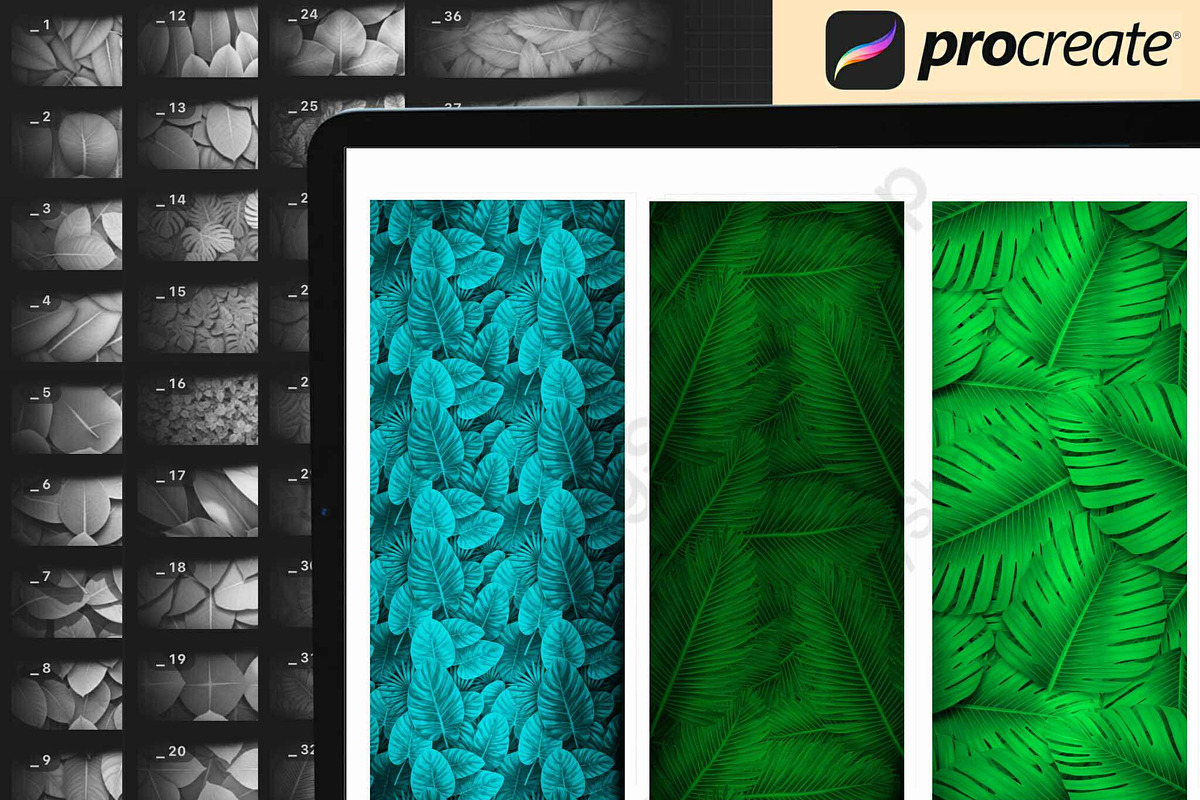 120 Procreate Leaf Textures Brushes, a Brush Add-On by DrawingStoryShop (Photo 7 of 7)