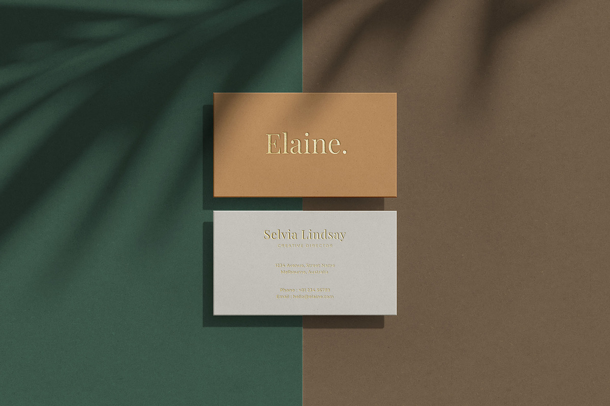 Elaine || Business Card Mockup, a Product Mockup by JafarNation (Photo 6 of 9)