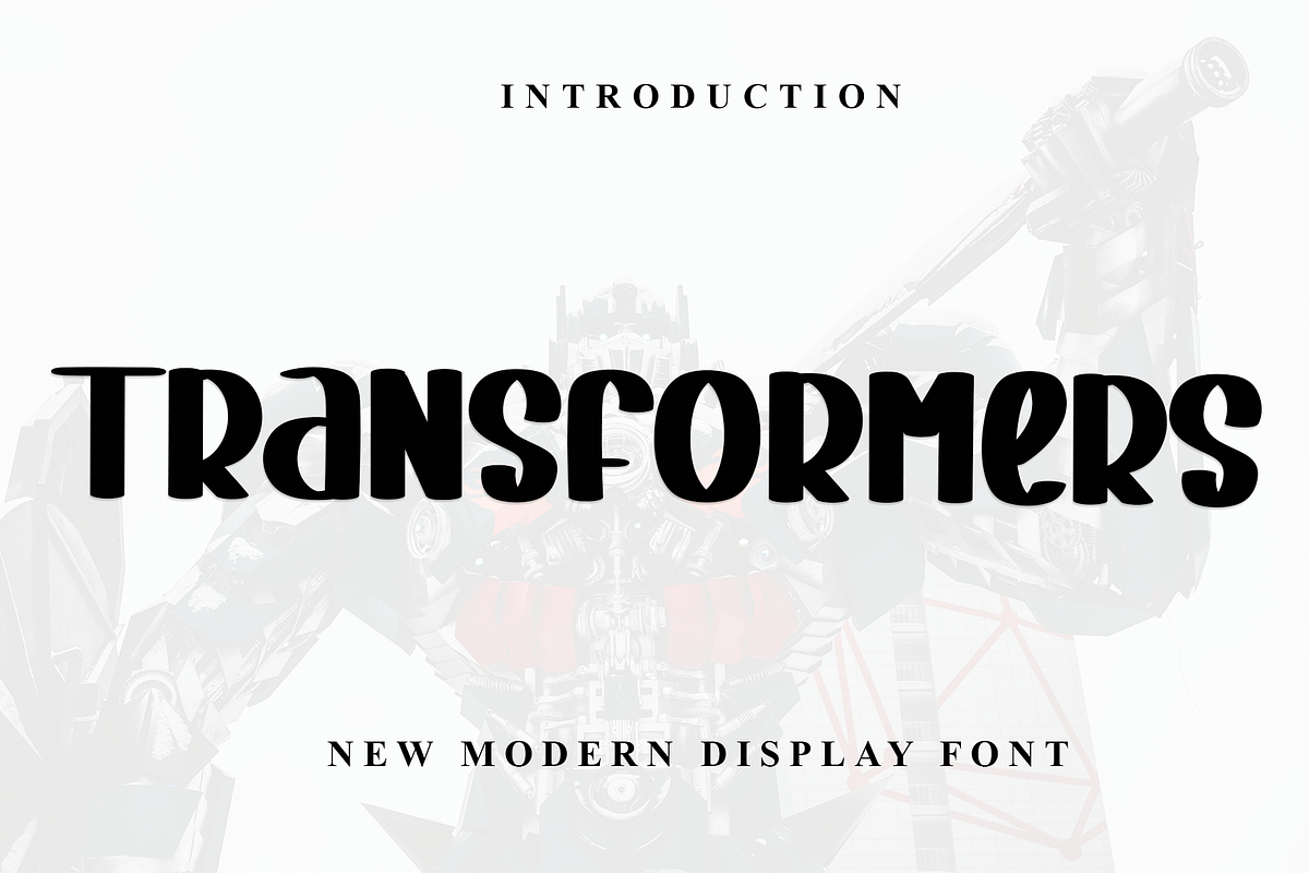 Transformers, a Script Font by FreshTypeINK