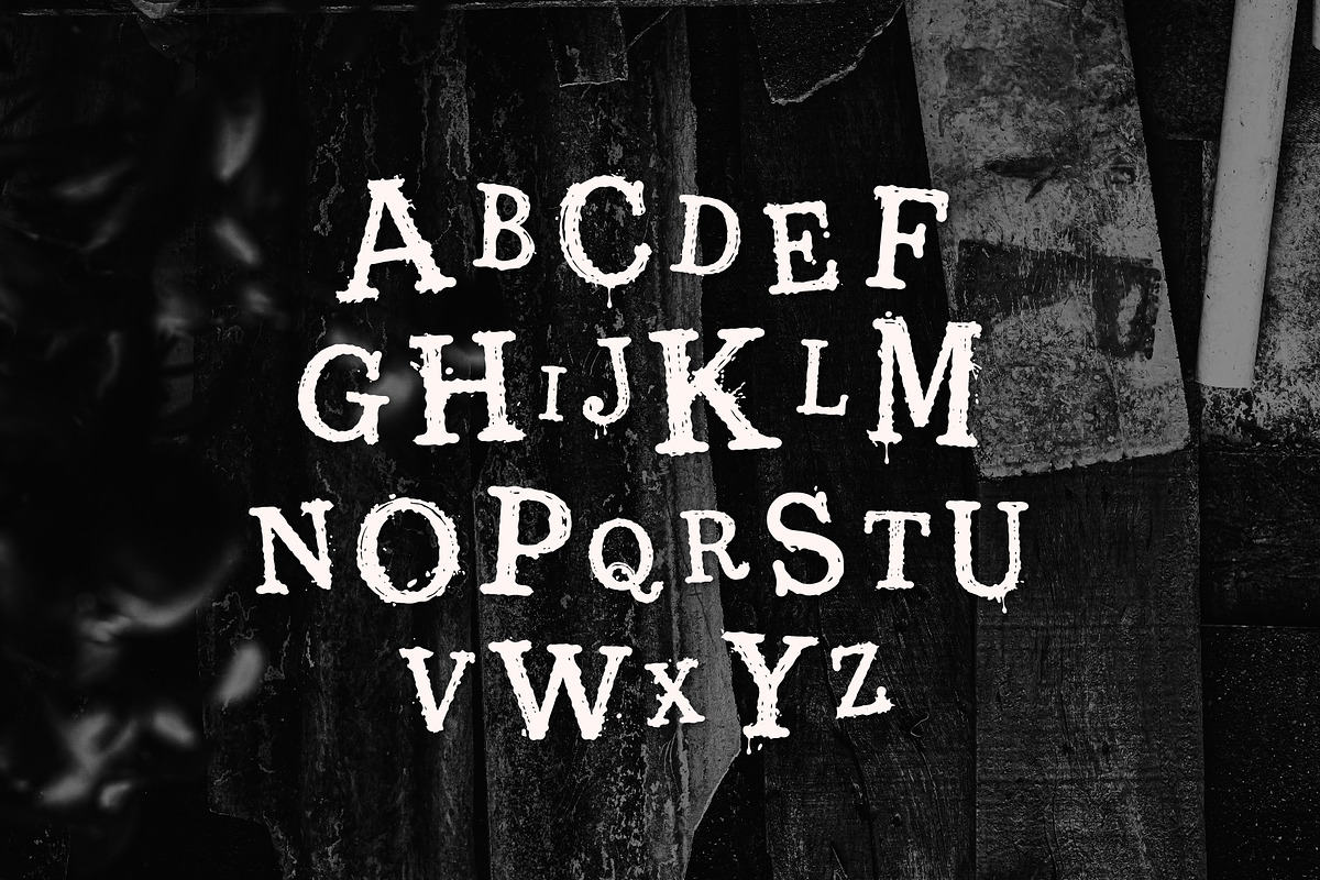 Graviots Fragmented - Broken Letters, a Serif Font by HypeWorksCo (Photo 11 of 12)