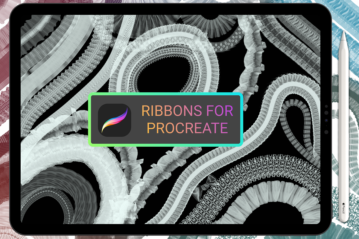 20 Ribbons brushes Procreate, a Brush Add-On by Graphics Resources (Photo 1 of 6)