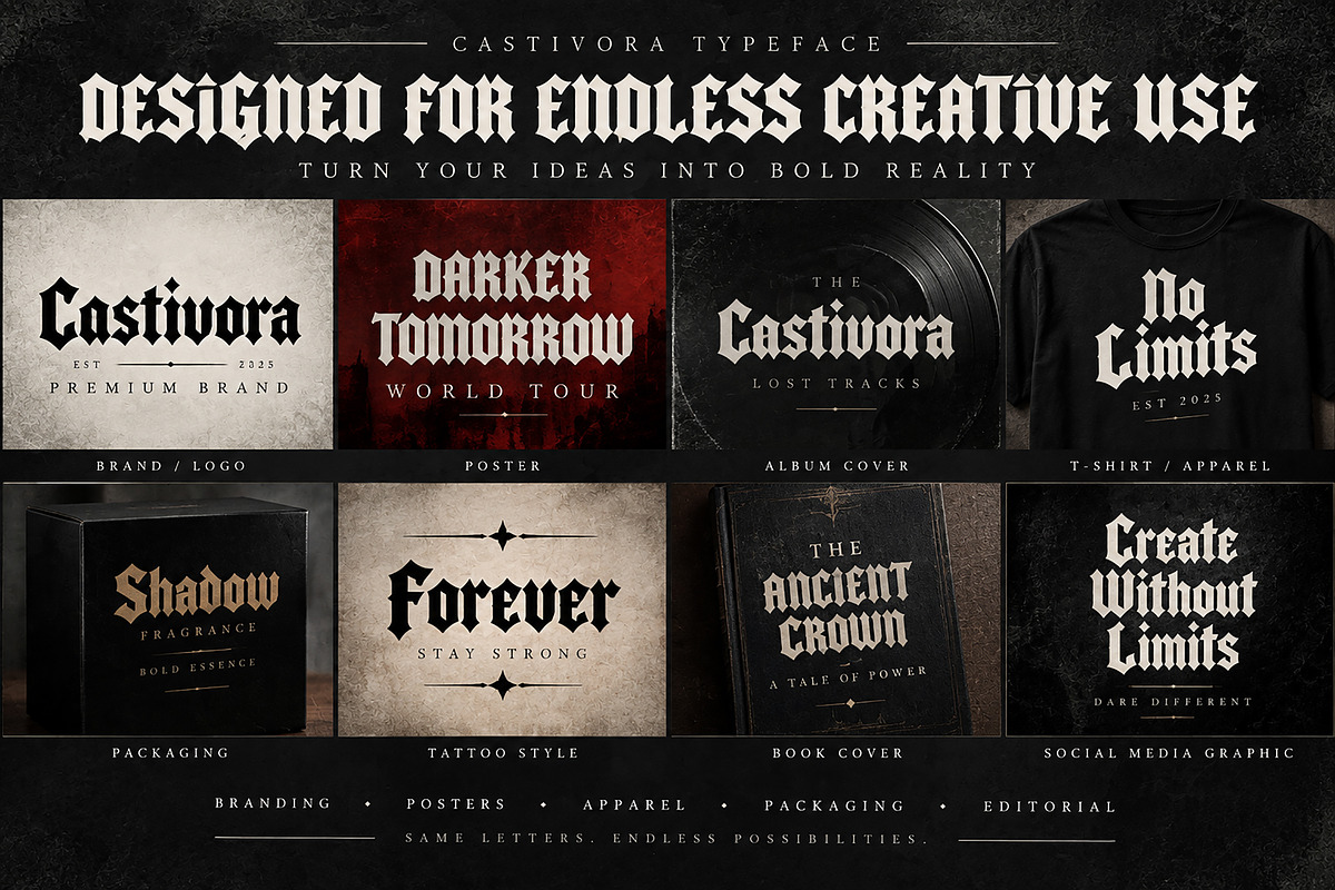 Castivora, a Blackletter Font by Wow Magic (Photo 4 of 4)