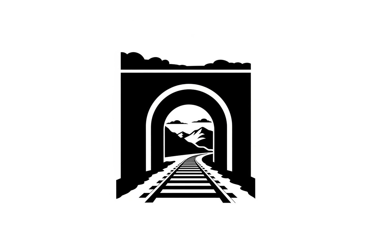 Train Tunnel Silhouette Bundle, a Graphic by hafijul (Photo 13 of 15)