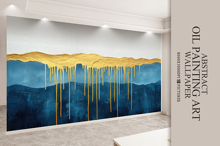 Abstract oil painting art wallpaper